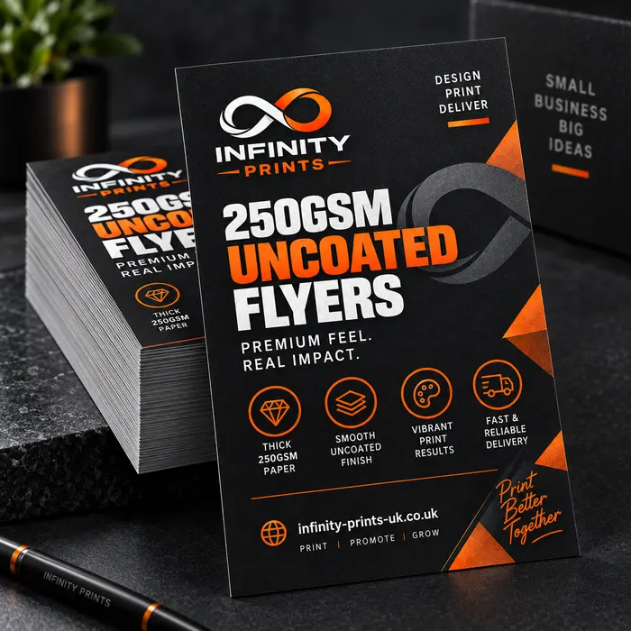 250gsm Uncoated Flyers by Infinity Prints UK