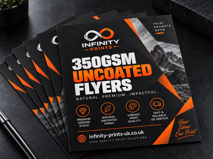 350gsm Uncoated Flyers by Infinity Prints UK