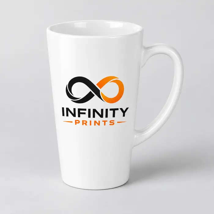 17oz Large Full-Colour Branded Latte Mug branded with your company logo by Infinity Prints UK