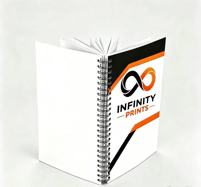 A5 Full-Colour Spiral Sublimation Notebook branded with your company logo by Infinity Prints UK