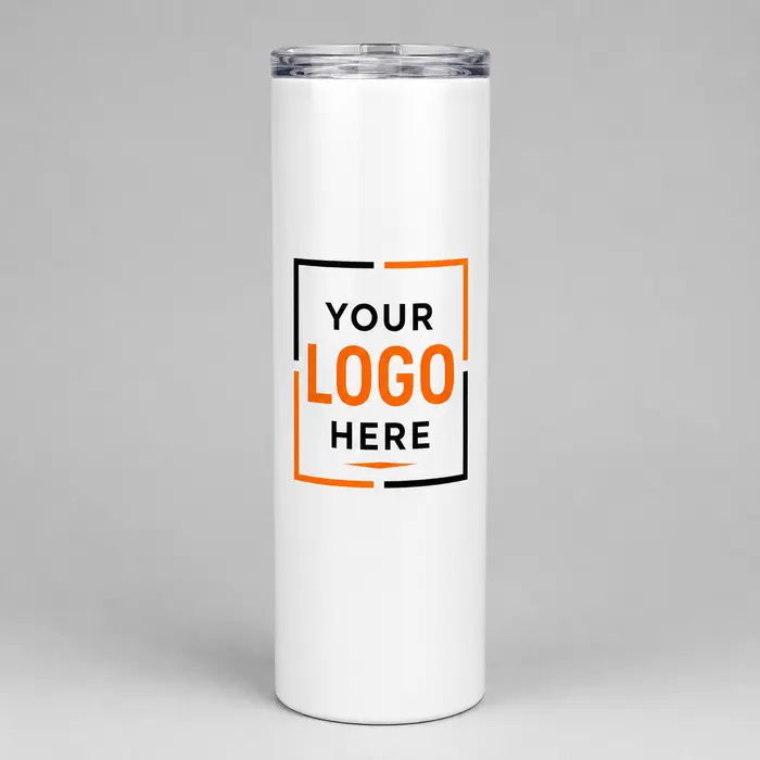 20oz Insulated Skinny Tumbler branded with your company logo by Infinity Prints UK